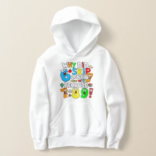 Kids Funny Maths Hoodie | Number Day School UK (レイダウン)