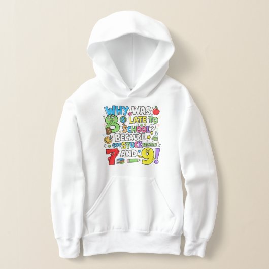 Kids Funny Maths Hoodie | Numbers Joke UK (レイダウン)