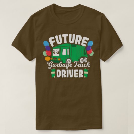Kids Future Garbage Truck Driver - Boy Trash Dump Tシャツ (デザイン正面)
