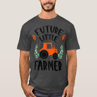 Kids Future Little Farmer Baby Cute Tractor Countr Tシャツ