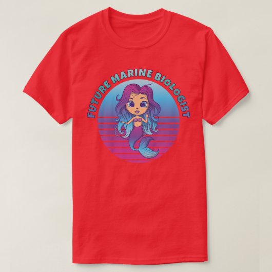 Kids Future Marine Biologist Mermaid Tシャツ (デザイン正面)