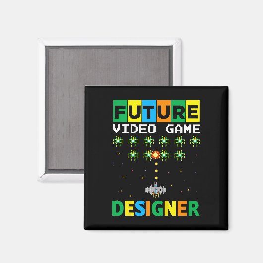 Kids Future Video Game Developer Toddler Boy Game マグネット (正面/裏面)