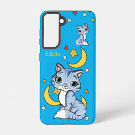 Kids Galaxy Phone Case – Cats, Stars & Moon Samsung Galaxy S21ケース