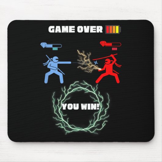 Kids Game Over Video Game Ttle  マウスパッド (正面)