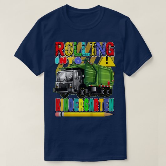 Kids Garbage Truck, Back to School - Rolling Into  Tシャツ (デザイン正面)
