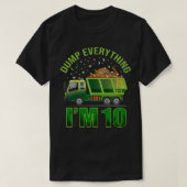 Kids Garbage Truck Dump Everything I'm 10 Garbage  Tシャツ (デザイン正面)