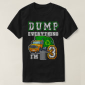 Kids Garbage Truck Dump Everything I'm 3 Garbage T Tシャツ (デザイン正面)
