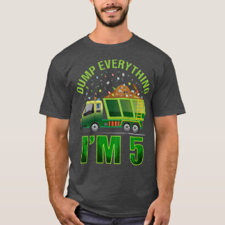 Kids Garbage Truck Dump Everything I'm 5 Garbage T Tシャツ