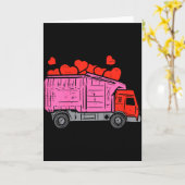 Kids Garbage Truck Hearts Toddler Boys Valentines  カード (黄色い花)