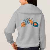 Kids - Girls grey hoodie with navy logo (裏面)