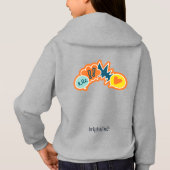 Kids - Girls grey hoodie with speech illustration  (裏面)