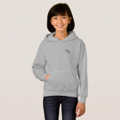 Kids - Girls grey hoodie with speech illustration  (正面フル)