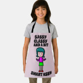KIDS GIRLS SASSY CLASSY ASSY頭が切れるレトロエプロン エプロン (インサイチュ)