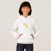 Kids - Girls white hoodie with logomark (正面フル)