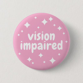 Kids Girly Pink Sparkles Vision Impaired 缶バッジ