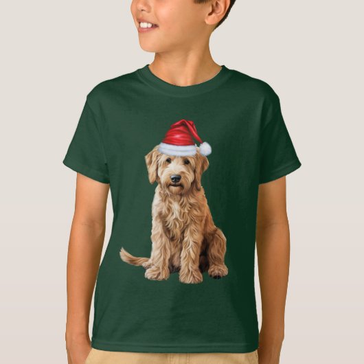 Kids Goldendoodle Dog Lover Funny Christmas Tシャツ (正面)
