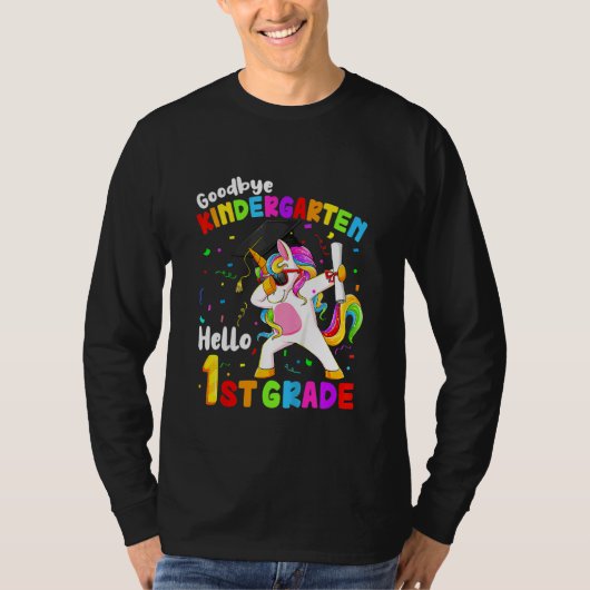 Kids Goodbye幼稚園こんにちは1年生ユニコーン Tシャツ (正面)