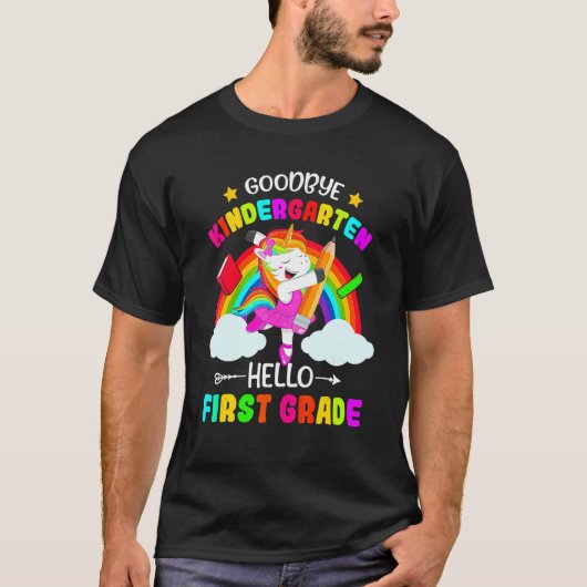 Kids Goodbye幼稚園こんにちは1年生ユニコーン Tシャツ (正面)