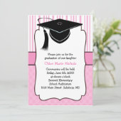 Kids Graduation Announcements（女子の場合） 招待状 (スタンド正面)