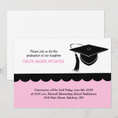 Kids Graduation Announcements(女子の場合) 招待状 (正面/裏面)