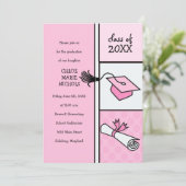 Kids Graduation Announcements(女子の場合) 招待状 (スタンド正面)