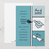 Kids Graduation Announcements(少年の場合) 招待状 (正面/裏面)