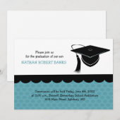 Kids Graduation Announcements(少年の場合) 招待状 (正面/裏面)