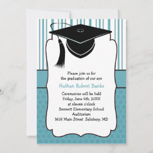 Kids Graduation Announcements(少年の場合) 招待状