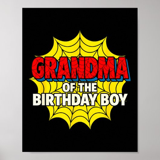 Kids Grandma Of The Birthday Boy Sder Theme Party ポスター (正面)