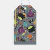 Kids Gray Retro Witchy Halloween Birthday ギフトタグ (裏面)