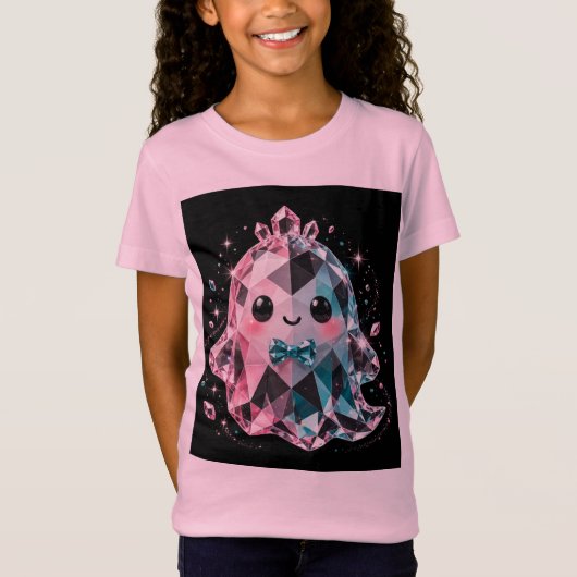 Kids Halloween Crystal Ghost T-Shirt Tシャツ (正面)