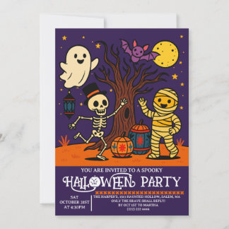 Kids Halloween Party Invitation | Halloween card 招待状