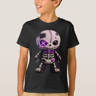 Kids' Halloween T-Shirt Skully Kawaii Skeleton Tシャツ