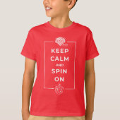 Kids' Hanukkah Shirt - "Keep calm and spin on" Tシャツ (正面)
