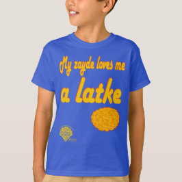 Kids' Hanukkah Shirt - "My zayde loves me a latke" Tシャツ