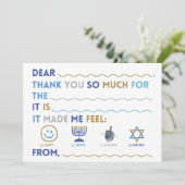 Kids Hanukkah Thank You Cards | Fill In The Blank シーズンカード (スタンド正面)