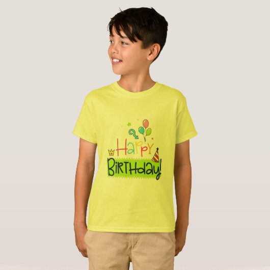 Kids Happy Birthday Tee Tシャツ (正面フル)