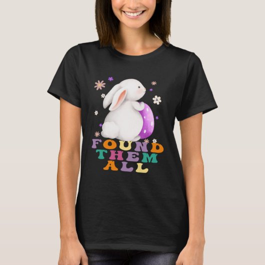 Kids Happy Easter Cute Rabbit Bunny Ear Easter Egg Tシャツ (正面)