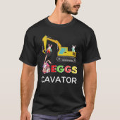 Kids Happy Easter Egg Hunt Bunny Excavator  EggsCa Tシャツ (正面)