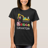 Kids Happy Easter Egg Hunt Bunny Excavator  EggsCa Tシャツ (正面)