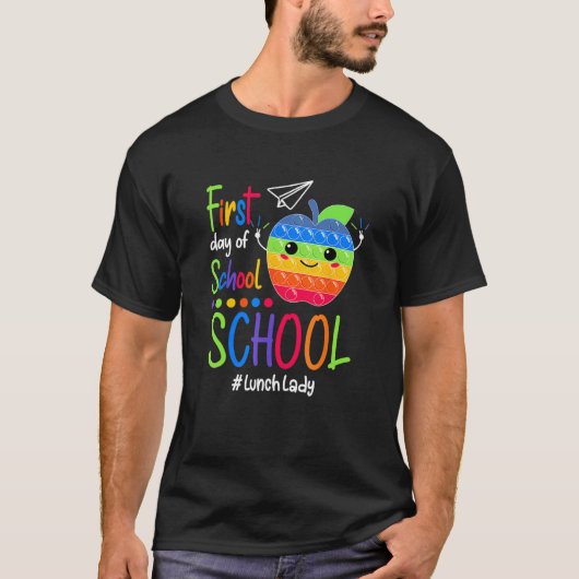 Kids Happy First Day Of School Lunch Lady Pop It Tシャツ (正面)