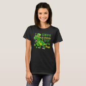 Kids Happy St Patricks Trex Day Cute Dinosaur Luck Tシャツ (正面フル)