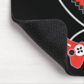 Kids Heart Pixel Art Video-game Controller Valenti マウスパッド (コーナー)