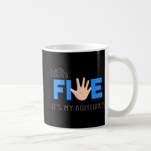 Kids High Five - 5歳カッコいいの子供の誕生日Gif コーヒーマグカップ (右)