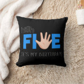 Kids High Five - Cool 5 Year Old Kids Birthday Gif クッション (ブランケット)