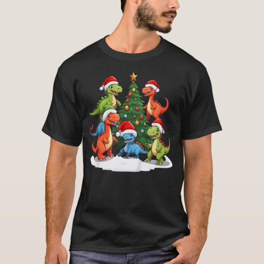 Kids Holiday Dinosaur Adventure, Kid's Christmas Tシャツ (正面)