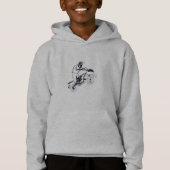 Kid's hoodie with dirt bike design (正面)