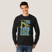 Kids I Dig 100 Days Of School Digger Excavator 100 Tシャツ (正面フル)