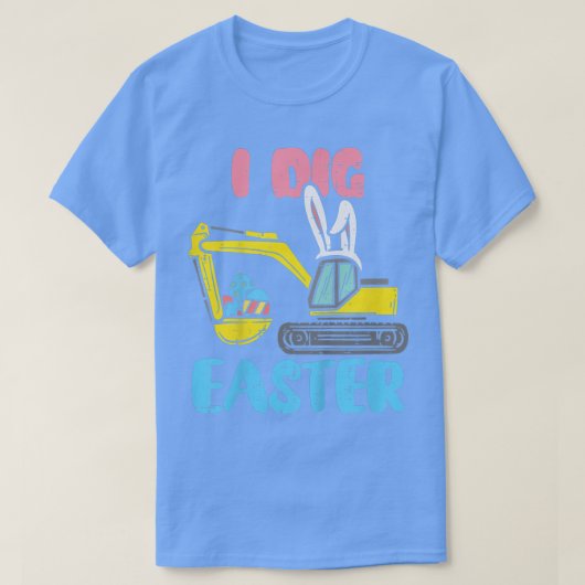 Kids I Dig Easter Digger Cute Bunny Ecavator Boys Tシャツ (デザイン正面)