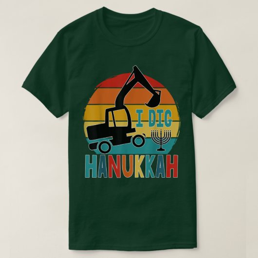 Kids I Dig Hanukkah Ecavator Construction Toddler Tシャツ (デザイン正面)